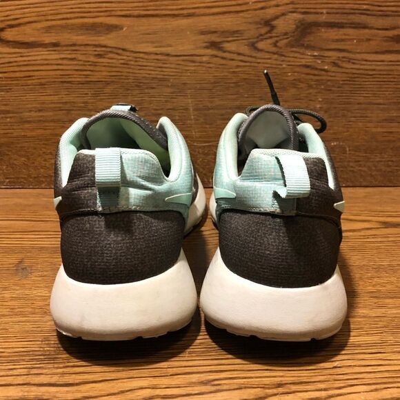 Nike Roshe run womens green sneakers print blue shoes size 9 599432-330 - Picture 4 of 8